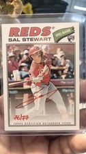 2026 Topps Heritage Sal Stewart Reds Rookie Autograph Real One Red Ink /77! 🔥🔥