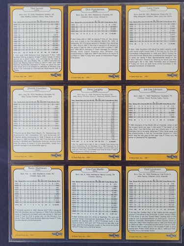 1991 Track Pack "Yesterday's Heroes" Complete (48) Racing Card Set - Picture 5 of 13