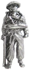 WW2 British Soldier Hand Made English Pewter Pin Badge - LAST FEW