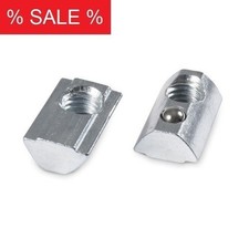 Nutensteine Nut 8 mit Zentrierung und Federkugel für Aluprofil 40x40, I-Typ