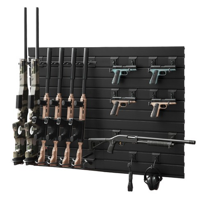 #ad Uimoso Modular Steel Wall Rack for Storing 6 Rifles and 6 Pistols $75.99