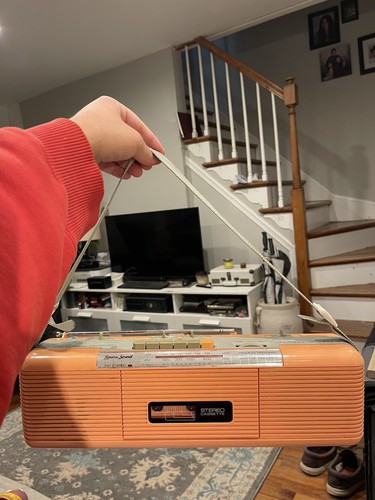 VTG Lenoxx Sound CT-725 Peach AM FM Boombox Radio Cassette Stranger Things READ - Picture 21 of 24