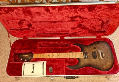 Ibanez Prestige RG652MPBFX Electric Guitar Poplar Burl Anvil Grey w/ Hard Case
