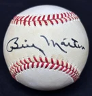 Billy Martin Autographed American League OAL Baseball - LOA by JSA