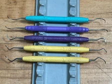 5 pc. SET of PDT-CRUISE & HENRY SCHEIN DENTAL INSTRUMENTS -  COLOR CODED - USA