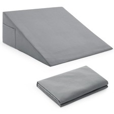 Silver Grey Bed Wedge Pillow Cover, 26" L x 25" W x 10" H