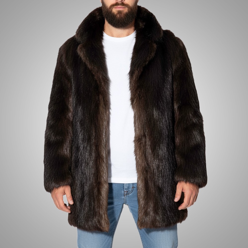 Cuir Jackets Men's Beaver Fur Stroller