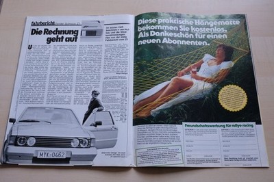 Rallye Racing 07/1980 VW Scirocco Z1 von Zender in einer seltenen Vorstellung au