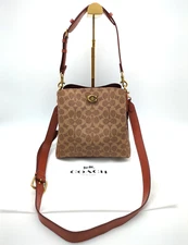 C3916 COACH Shoulder Bag Pebbled Leather Willow Brown Outlet (1 business day)