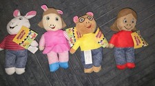 Lot of 4 NWT Arthur and Friends PBS Kids Plush Dolls Arthur DW Francine Buster
