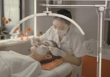 lmaqfum foldble floor beauty half moon lamp with wheels 31W 4000lm F700-B