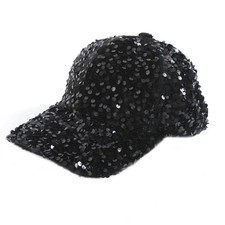 Shiny Sequin Baseball Cap for Women Girls Glitter Bling Party Hats Adjustable...