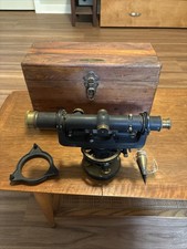 Vintage David White Co Brass Surveyor's Transit With Original Case 41207
