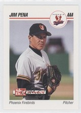 1992 SkyBox Pre-Rookie Phoenix Firebirds Card Supply Jim Pena #393 RC 0f4. rookie card picture