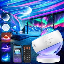 Northern Lights Projector Galaxy Projector with 300 Light Effects Sound Mach...