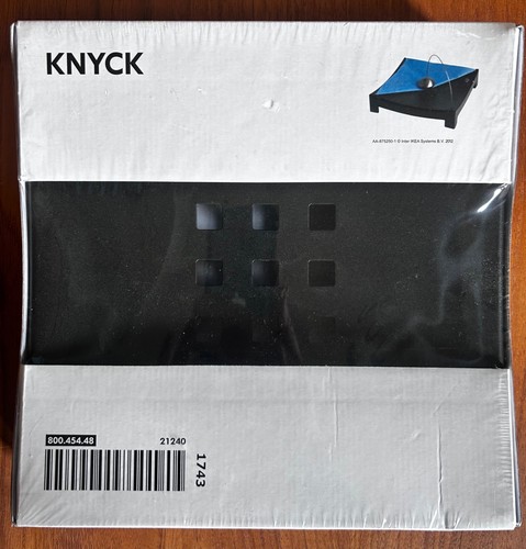 NIB -  IKEA KNYCK NAPKIN HOLDER - BLACK  9 x 9" METAL BALL -  800.454.48 - Picture 1 of 2