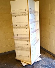 Mobile Floor Standing Retail Display Stand With Clear Acrylic Shelves
