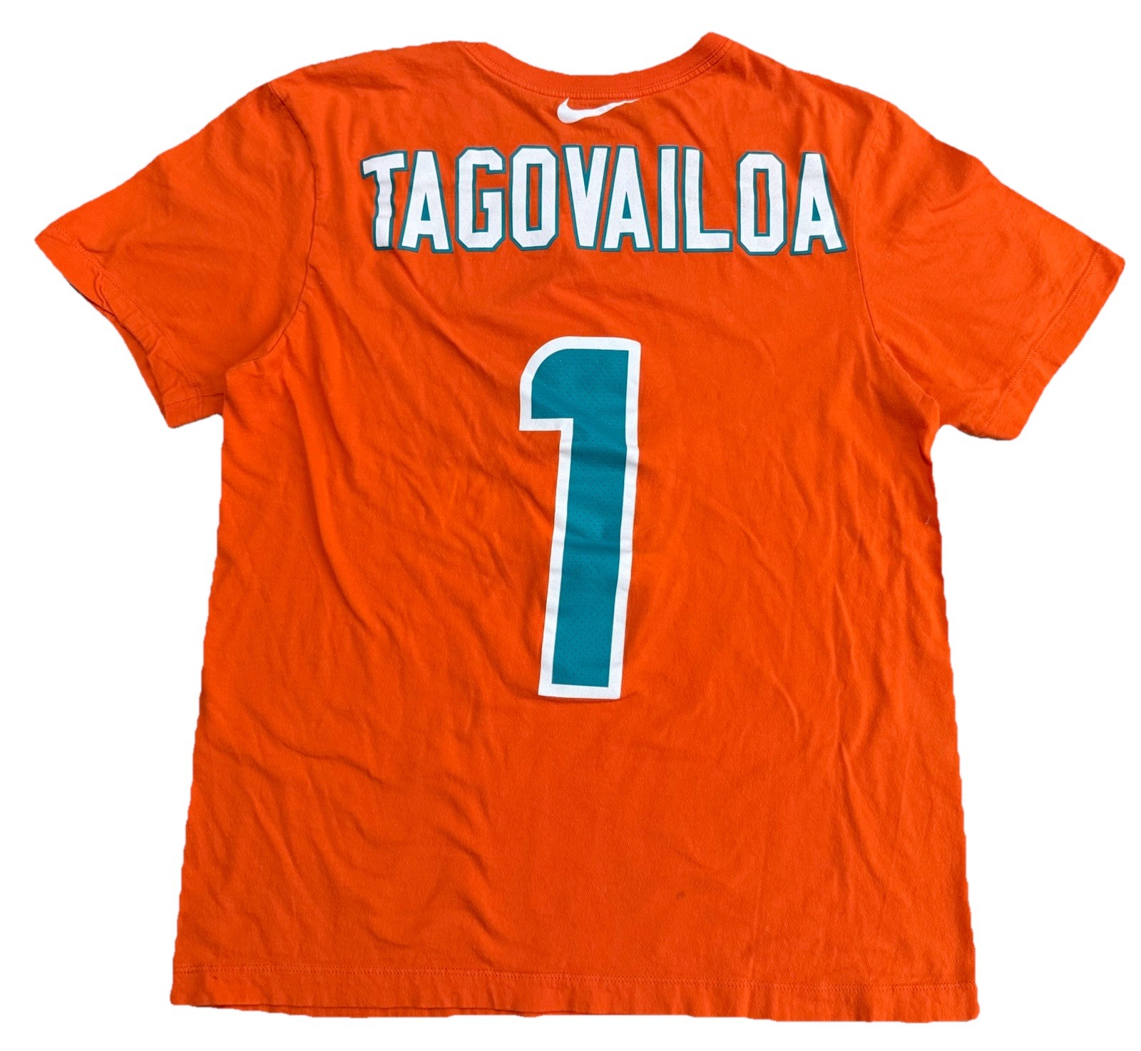 Miami Dolphins NFL Nike #1 Tagovailoa Men’s Size Small Football Athletic T-shirt