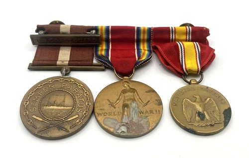 3 WW2 US Military Medals Bar