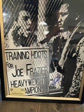 Joe Frazier Autographed 16x20 Photo Looking Thru Cage at Ali Steiner COA
