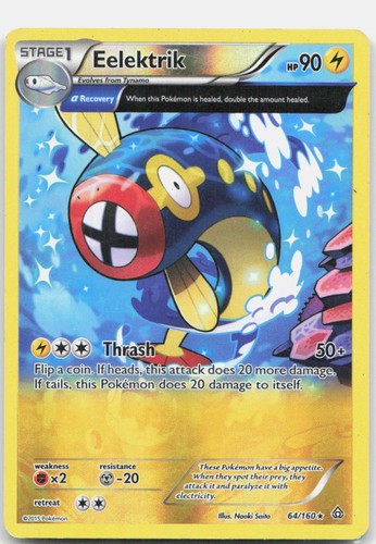 Eelektrik 64/160 Rare Primal Clash Pokemon Near Mint