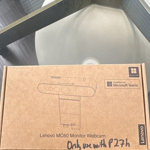 Lenovo MC60 1080p USB 2.0 Monitor Webcam Windows Hello Built-in Mic Black