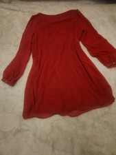 Atmosphere Women’s Red Fit & Flare Midi Dress, Long Sleeve, Size 14 Regular