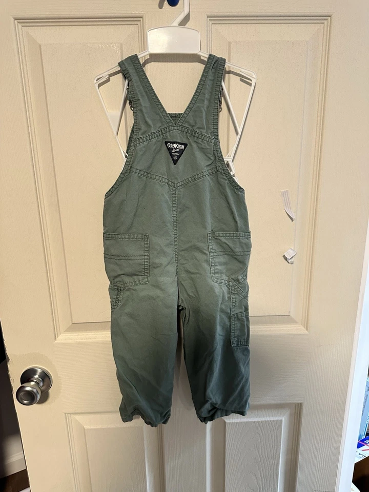 Комбинезон OshKosh B'Gosh размер 18-24 М с подкладкой оливковый цельный Dino - Изображение 3 из 4