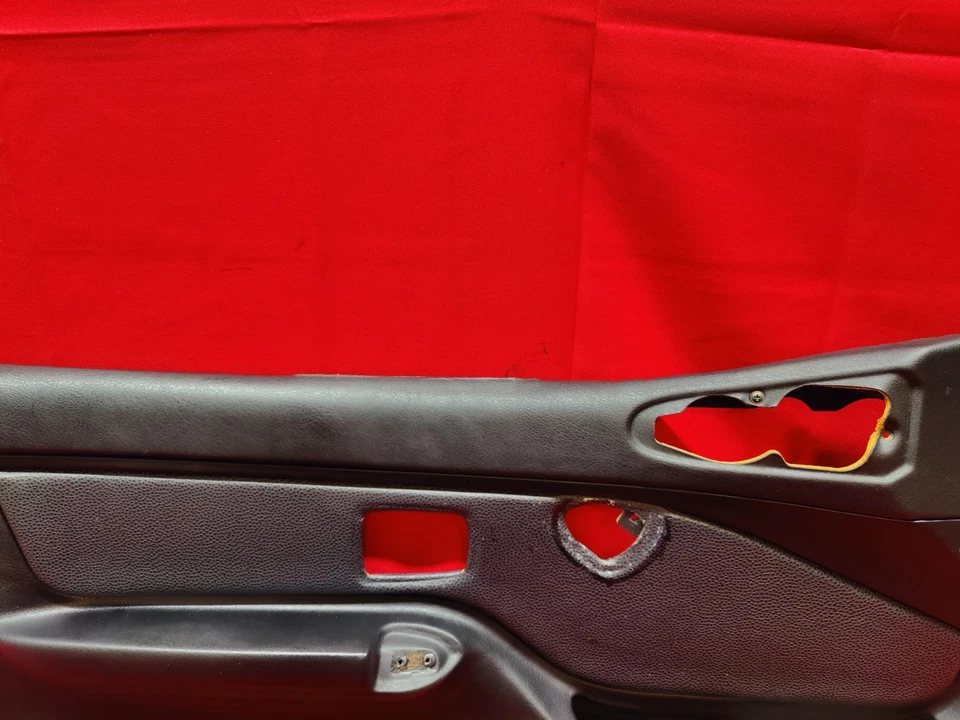 BMW Z3 ROADSTER 1996-2002 PANEL PUERTA INTERIOR DERECHA E IZQUIERDA JUEGO CUERO NEGRO Foto 4 de 4