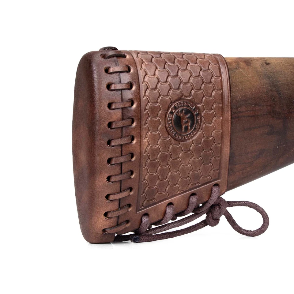 TOURBON Leather Recoil Pad Hunting Buttstock Cover Rifle Shotgun Stock Protector - Image 4 of 4