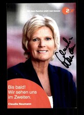 Claudia Neumann ZDF Autogrammkarte Original S...