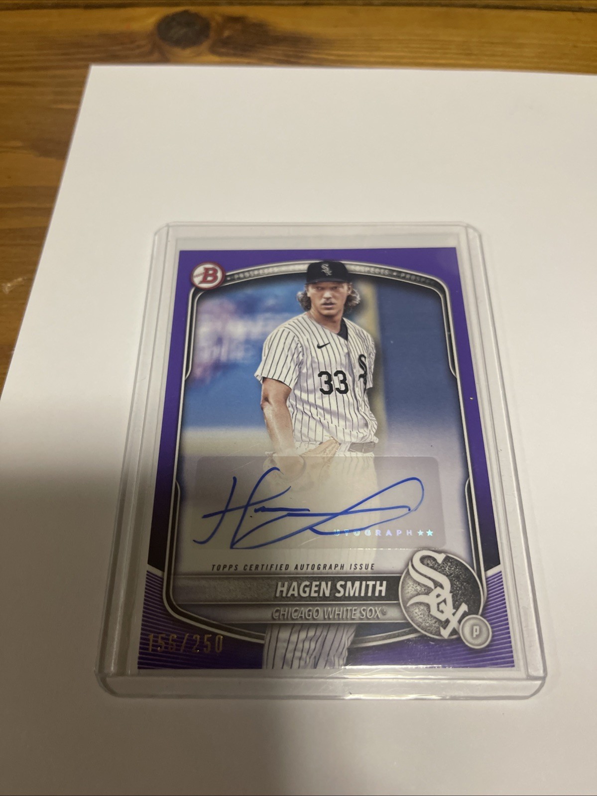 2025 Bowman Hagen Smith Purple Auto /250 #BPA-HS Chicago White Sox