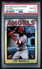 JO ADELL - 2021 Ben Baller Chrome 1986 Topps Gold Refractor /50 RC Rookie PSA 10