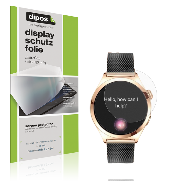 6X Schutzfolie Matt FüR Niolina Smartwatch 1.27 Zoll Displayschutzfolie Folie-image