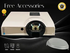 4K Short-Throw 3LCD Projector for Library, Community, Workshops 3100 Lumens 🎬