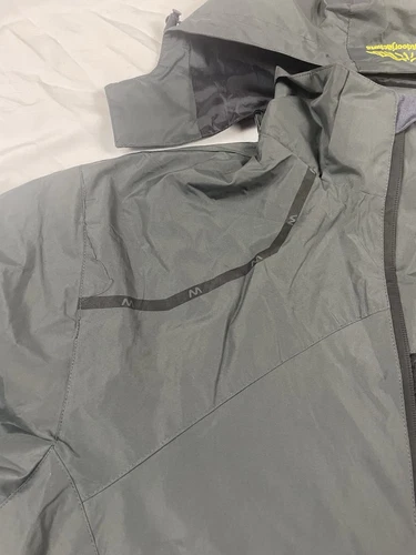 Chaqueta cortavientos gris WEI-TEX impermeable deportes al aire libre talla grande - Imagen 4 de 15