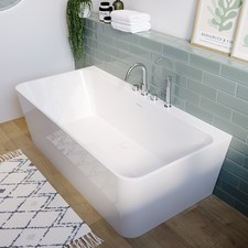 Image of Freestanding Double Ended Back to Wall Bath 1700 x 740mm - Oslo OSLO1700