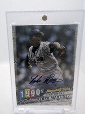 Pedro Martinez Auto 2020 Topps 1990s Decades Best Pitchers Auto #/10 HOF Red Sox