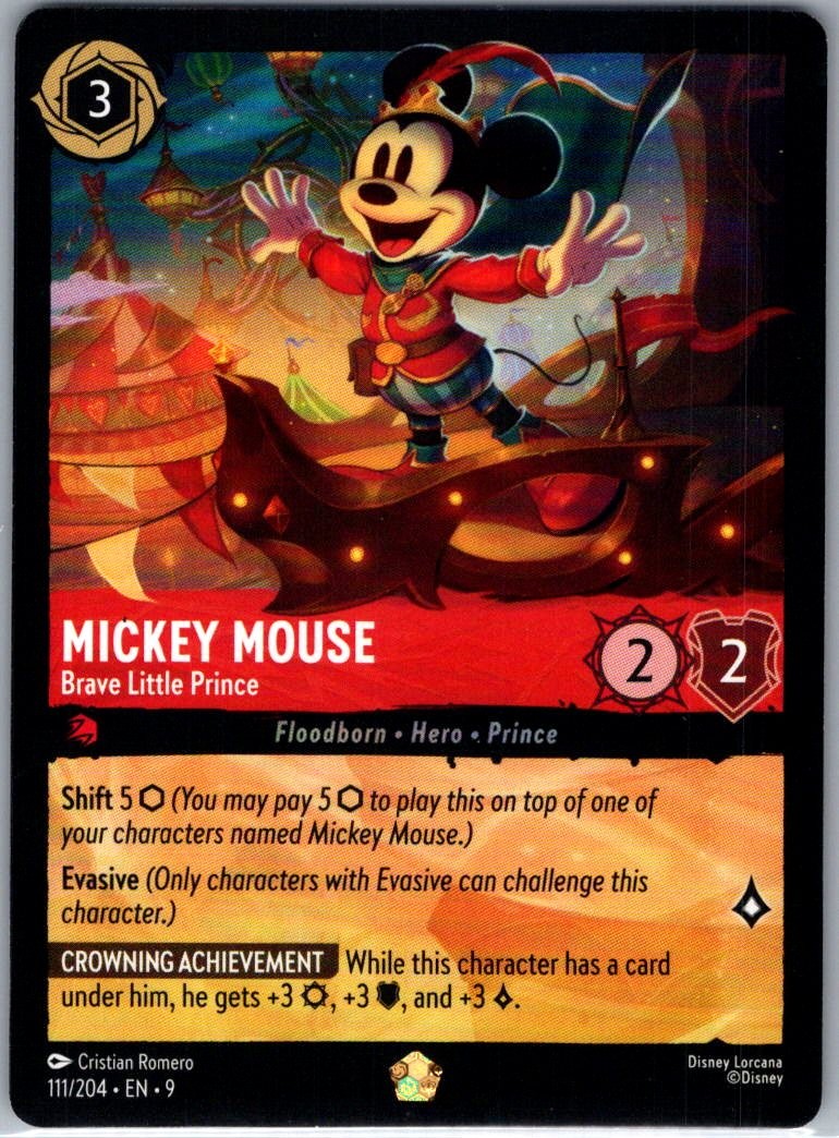 Mickey Mouse - Brave Little Prince - 111/204 - Fabled - Lorcana - NM