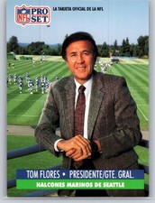 1991 Pro Set Spanish #E1 Tom Flores Seattle Seahawks