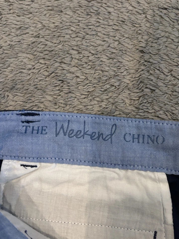 NWOT Talbots The Weekend Chino Pants Womens 4P Navy Blue Tapered Classic Preppy - Image 2 of 4