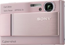 Sony Cyber-shot DSC-T10 7.2MP 3x Optical Zoom Digital Camera - 100 Working-Pink