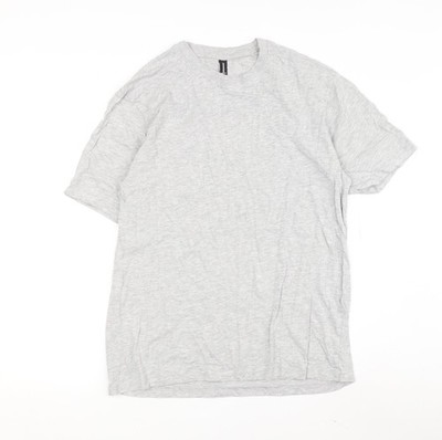 Herren T-Shirt UK Größe L Donnay Grau Baumwolle