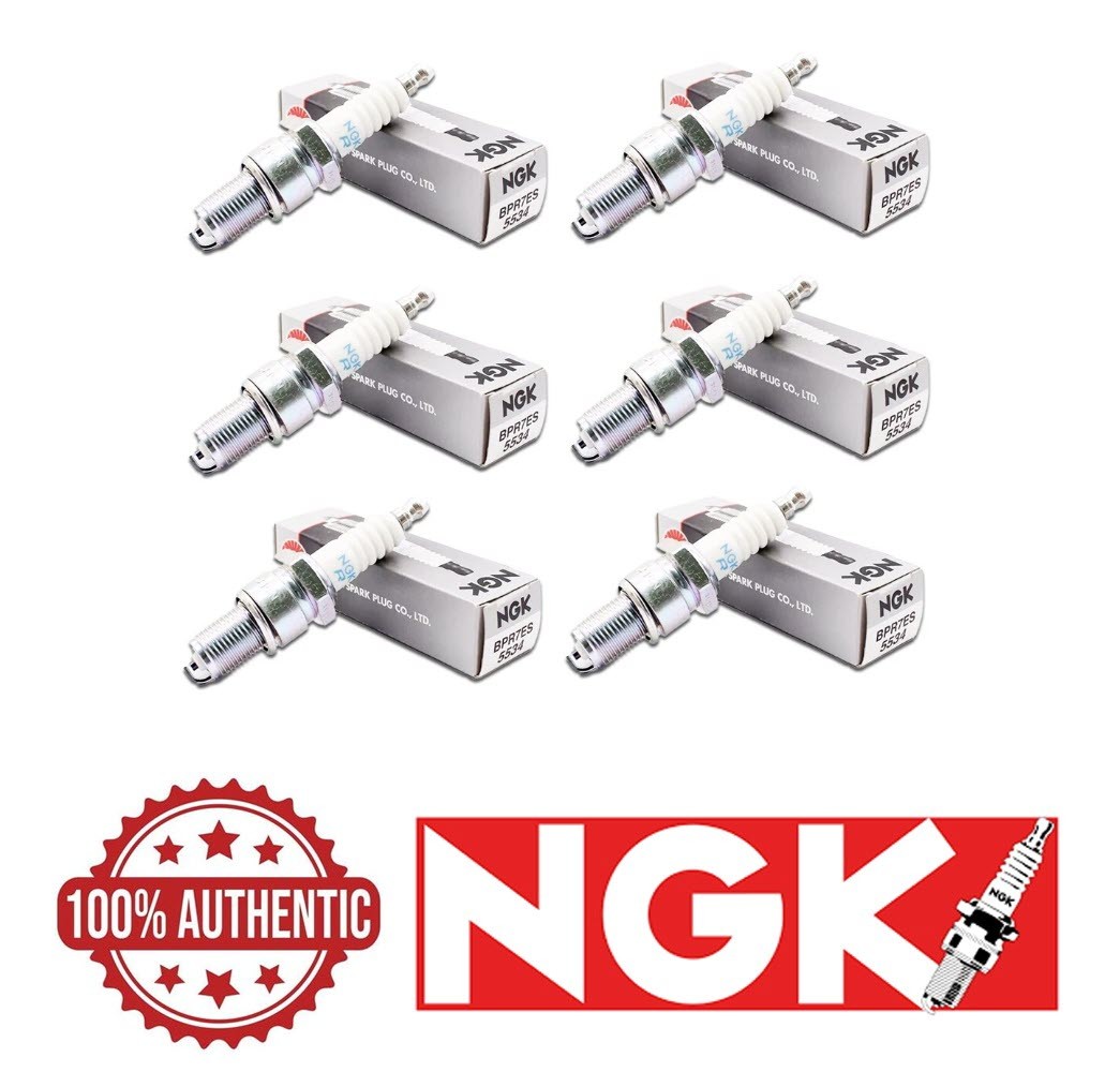 Set of 6 NGK Standard Resistor OEM Performance Power Spark Plugs BPR7ES 5534