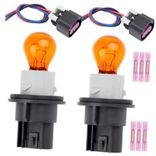 Turn Signal Light Socket Holder with Wiring Harness and Lamp Bulb Fit for