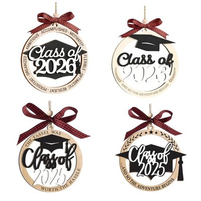 Safe Nontoxic Graduation Decoration for 2025 and 2026 with Wooden Plaque