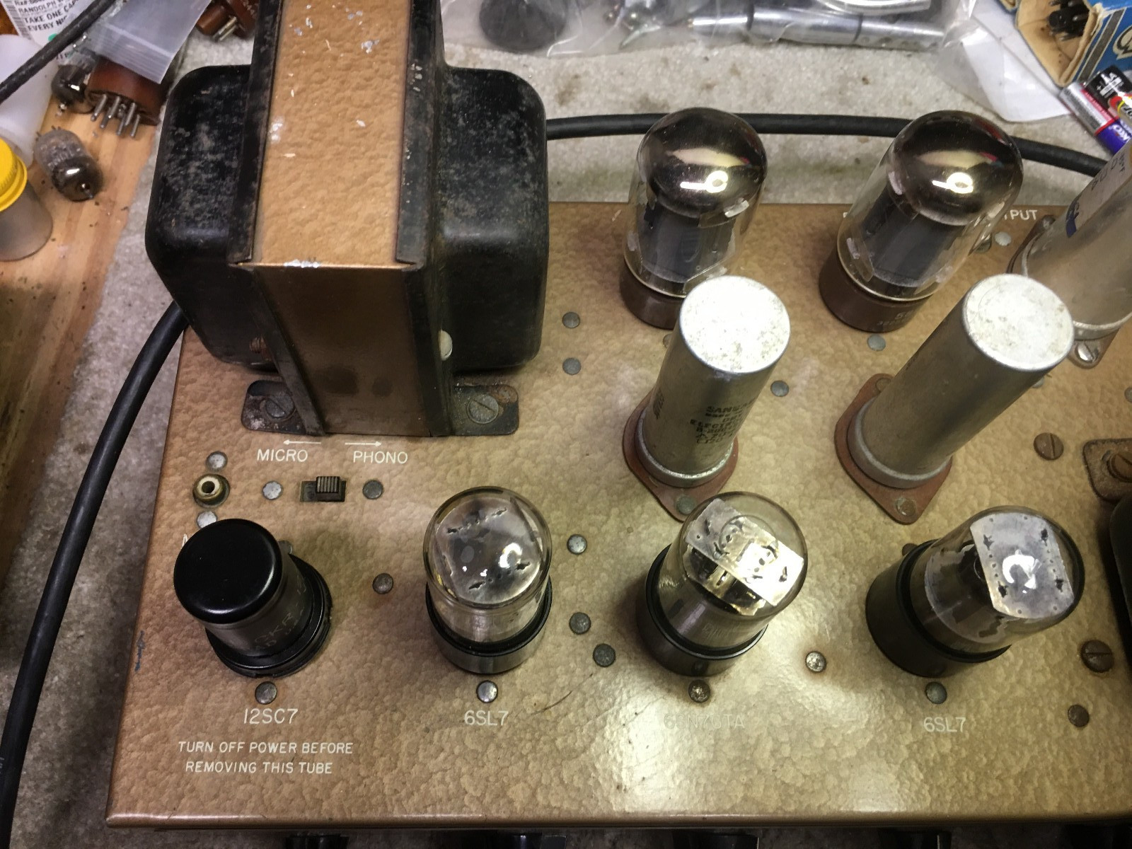 Bell 2200B mono integrated tube amp, restored