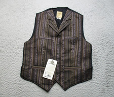 Wah Maker Vest Mens S Brown Hendrix Western Frontier Waistcoat Made USA