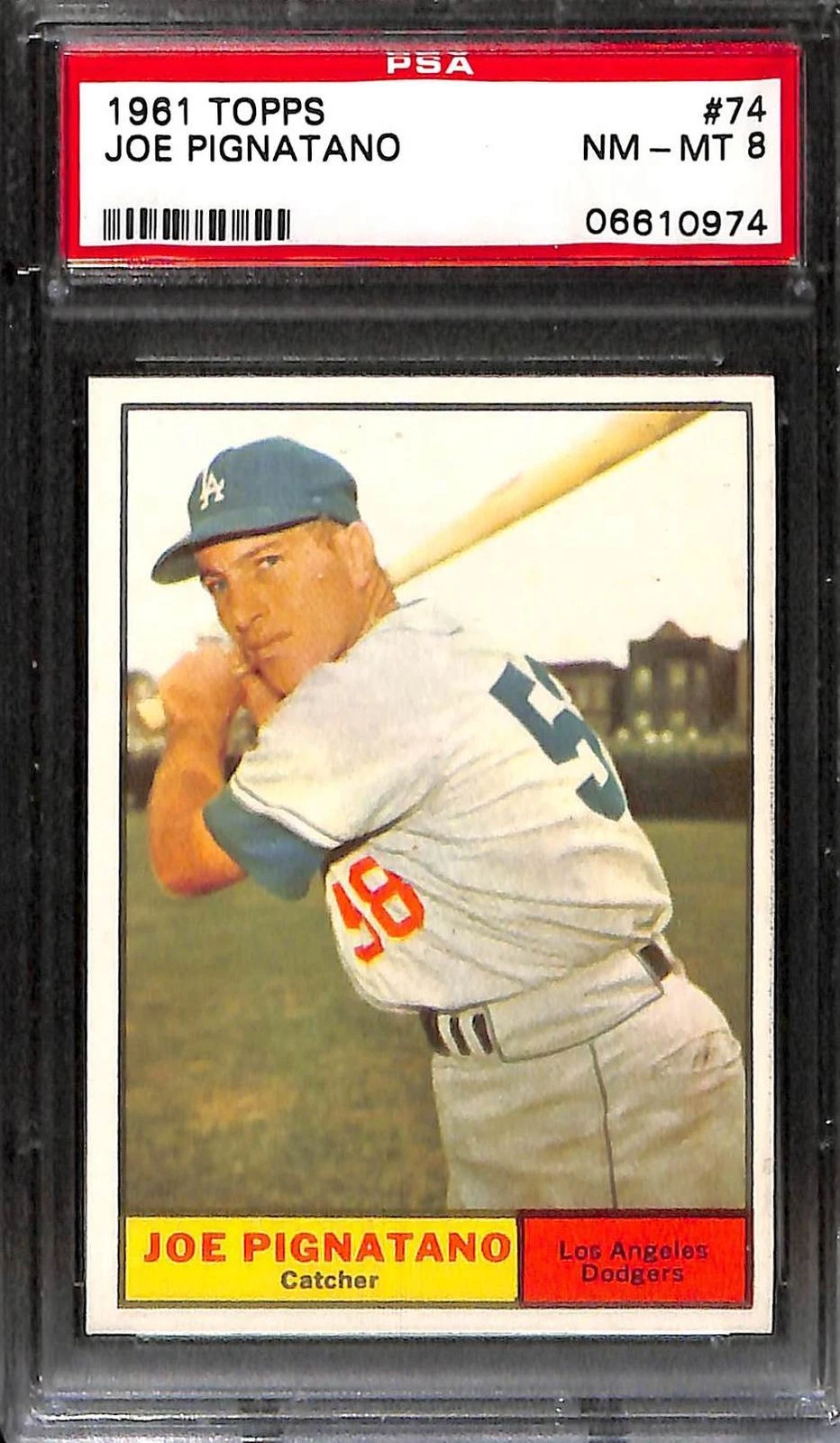 Deal for 1961 TOPPS #74 Joe Pignatano PSA 8 NM-MT 06610974