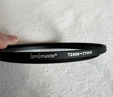 ProMaster Lens Filter Adapter Ring 72-77mm Step-up DSLR Universal - MINT 